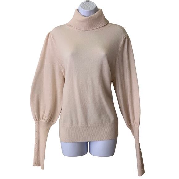 Joie x Revolve Turtleneck Shialy Top Sweater Wool Cashmere White - Picture 3 of 13